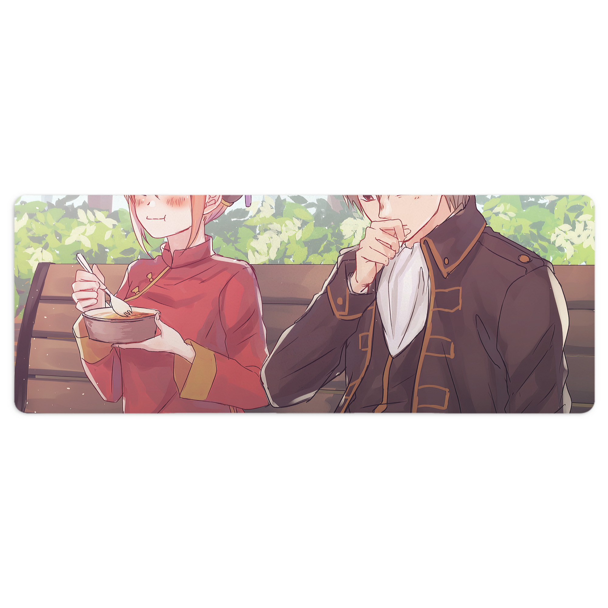 （画像用） ぎんたま 坂田銀時（さかたぎんとき） 神楽 志村新八（しむら しんぱち） GINTAMA Sakata Gintoki Kagura Shimura Shinpachi ステッチ加工 大判デスクマット／滑り止めマウスパッド