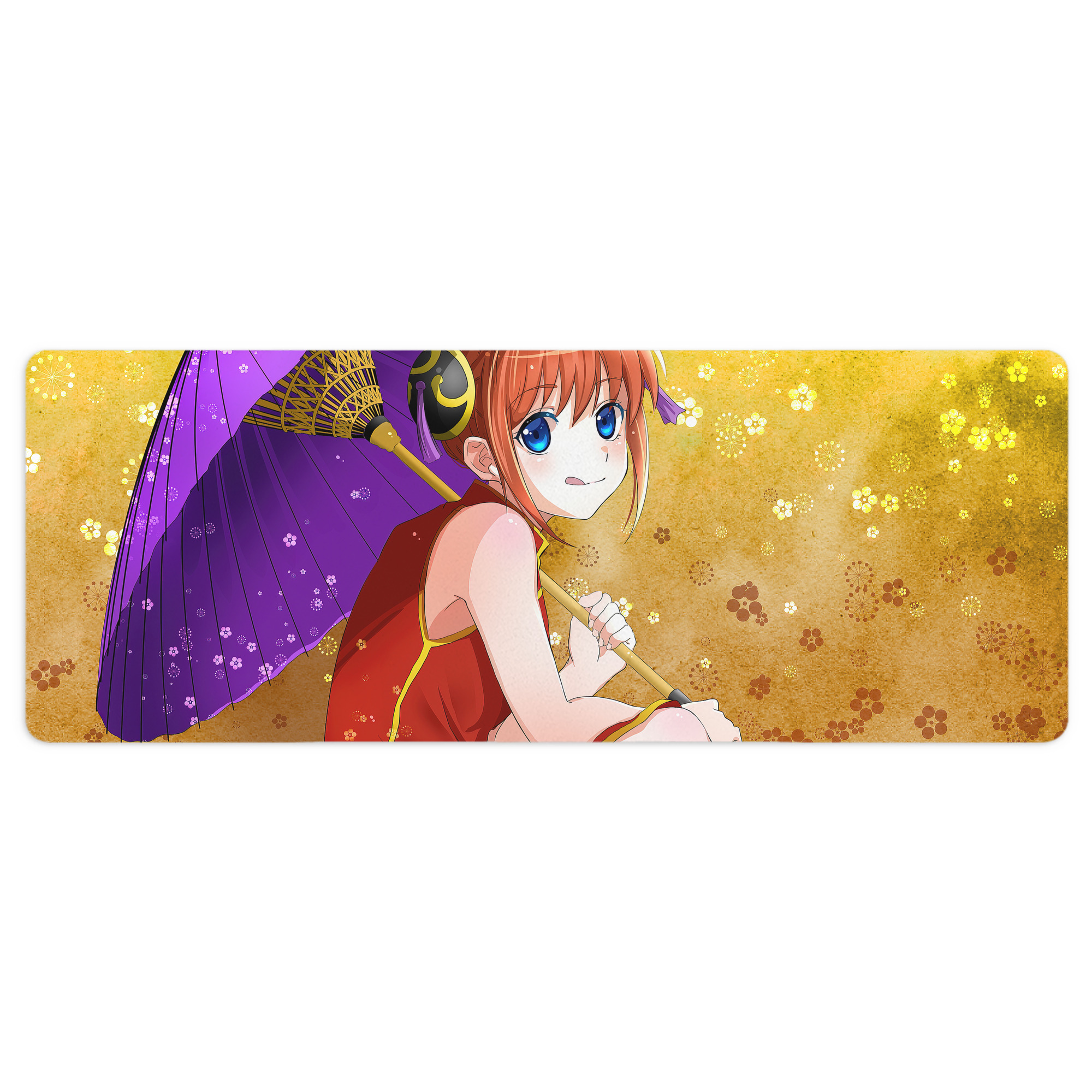 （画像用） ぎんたま 坂田銀時（さかたぎんとき） 神楽 志村新八（しむら しんぱち） GINTAMA Sakata Gintoki Kagura Shimura Shinpachi ステッチ加工 大判デスクマット／滑り止めマウスパッド