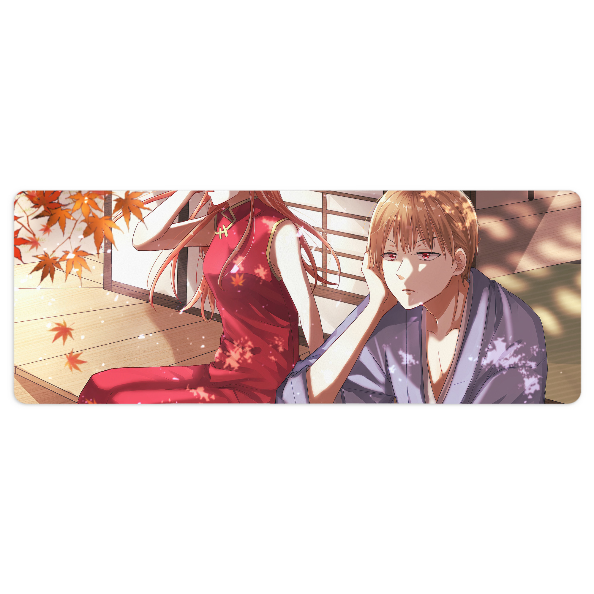 （画像用） ぎんたま 坂田銀時（さかたぎんとき） 神楽 志村新八（しむら しんぱち） GINTAMA Sakata Gintoki Kagura Shimura Shinpachi ステッチ加工 大判デスクマット／滑り止めマウスパッド