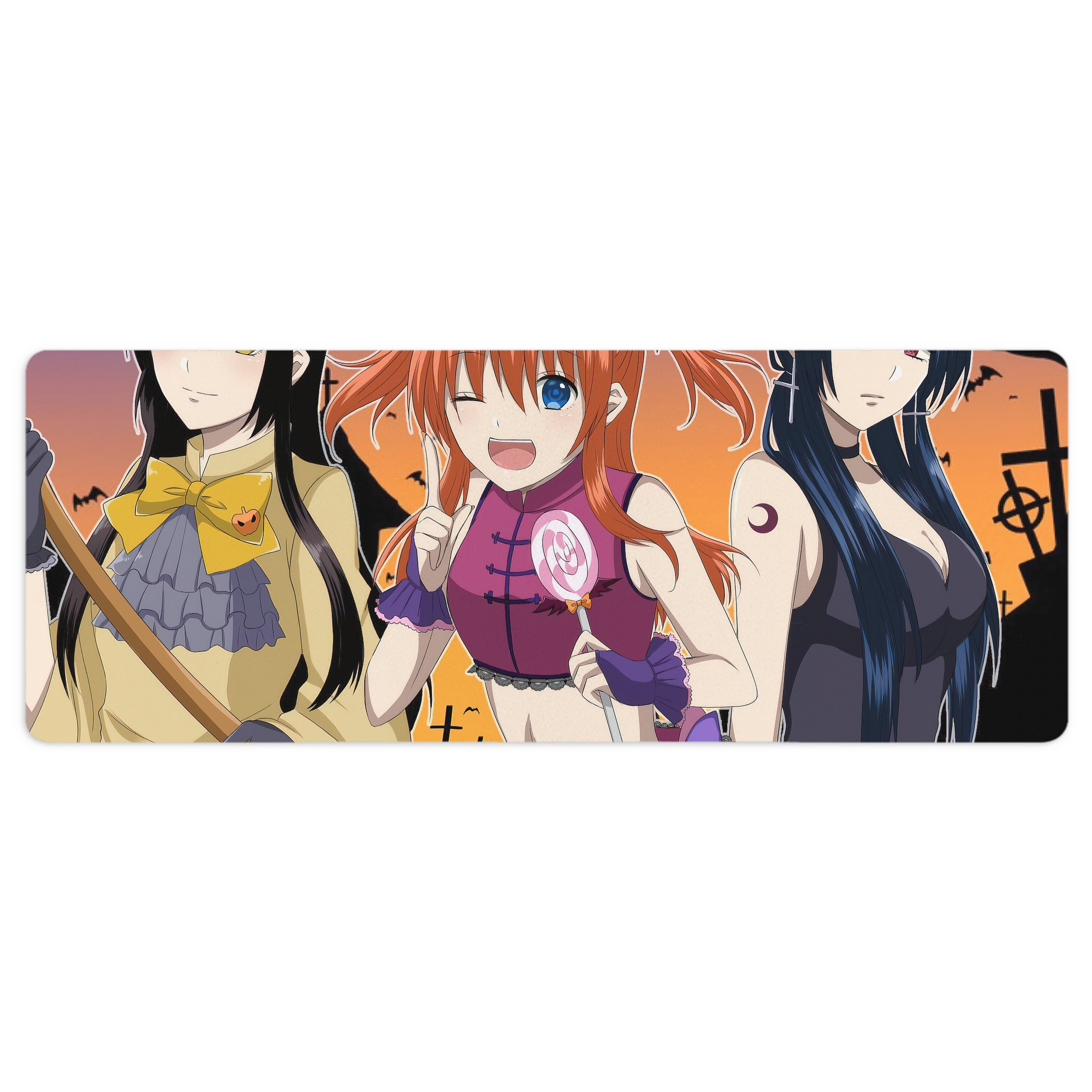 （画像用） ぎんたま 坂田銀時（さかたぎんとき） 神楽 志村新八（しむら しんぱち） GINTAMA Sakata Gintoki Kagura Shimura Shinpachi ステッチ加工 大判デスクマット／滑り止めマウスパッド
