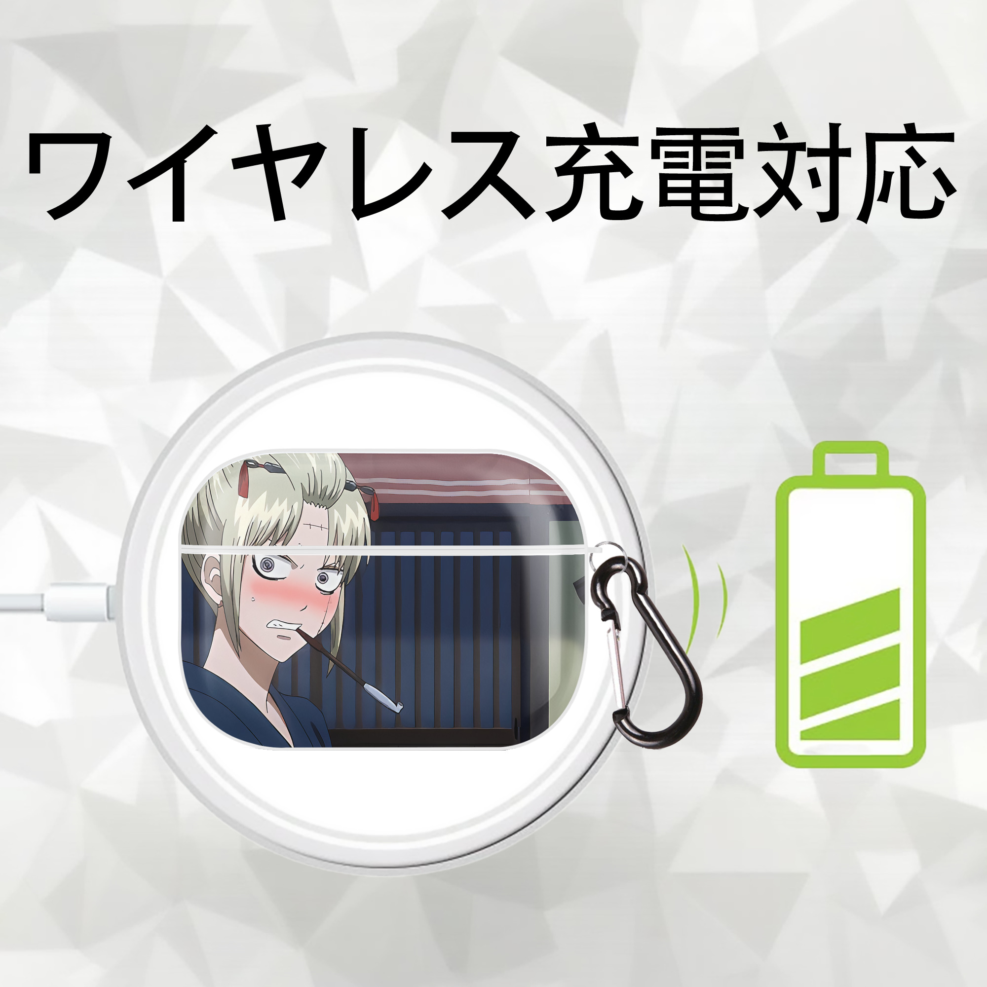ぎんたま 坂田銀時（さかたぎんとき） 神楽 志村新八（しむら しんぱち） GINTAMA Sakata Gintoki Kagura Shimura Shinpachi 【AirPods Pro用】ハードシェル保護ケース 耐衝撃・防指紋・カラビナ付き商品仕様