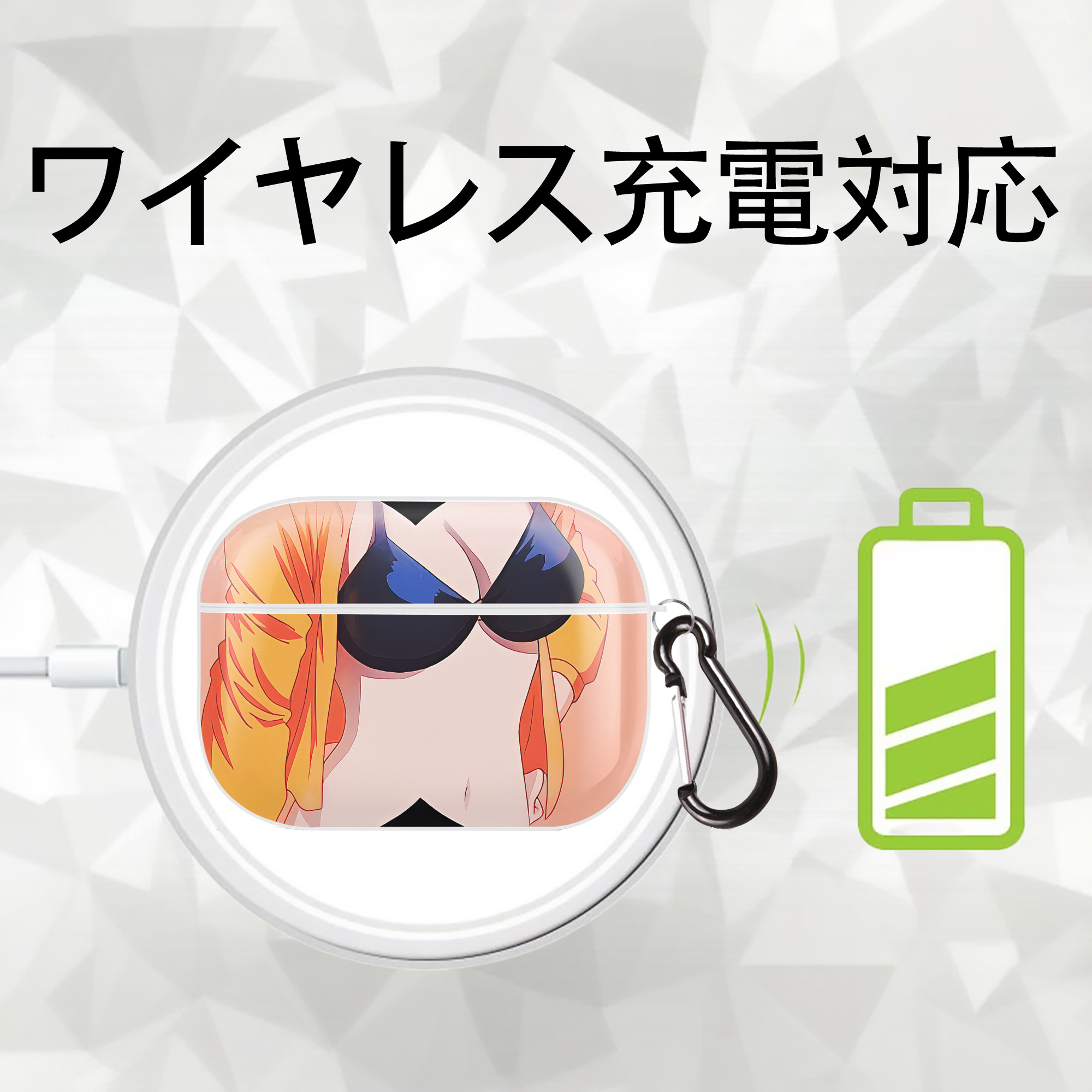 ぎんたま 坂田銀時（さかたぎんとき） 神楽 志村新八（しむら しんぱち） GINTAMA Sakata Gintoki Kagura Shimura Shinpachi 【AirPods Pro用】ハードシェル保護ケース 耐衝撃・防指紋・カラビナ付き商品仕様