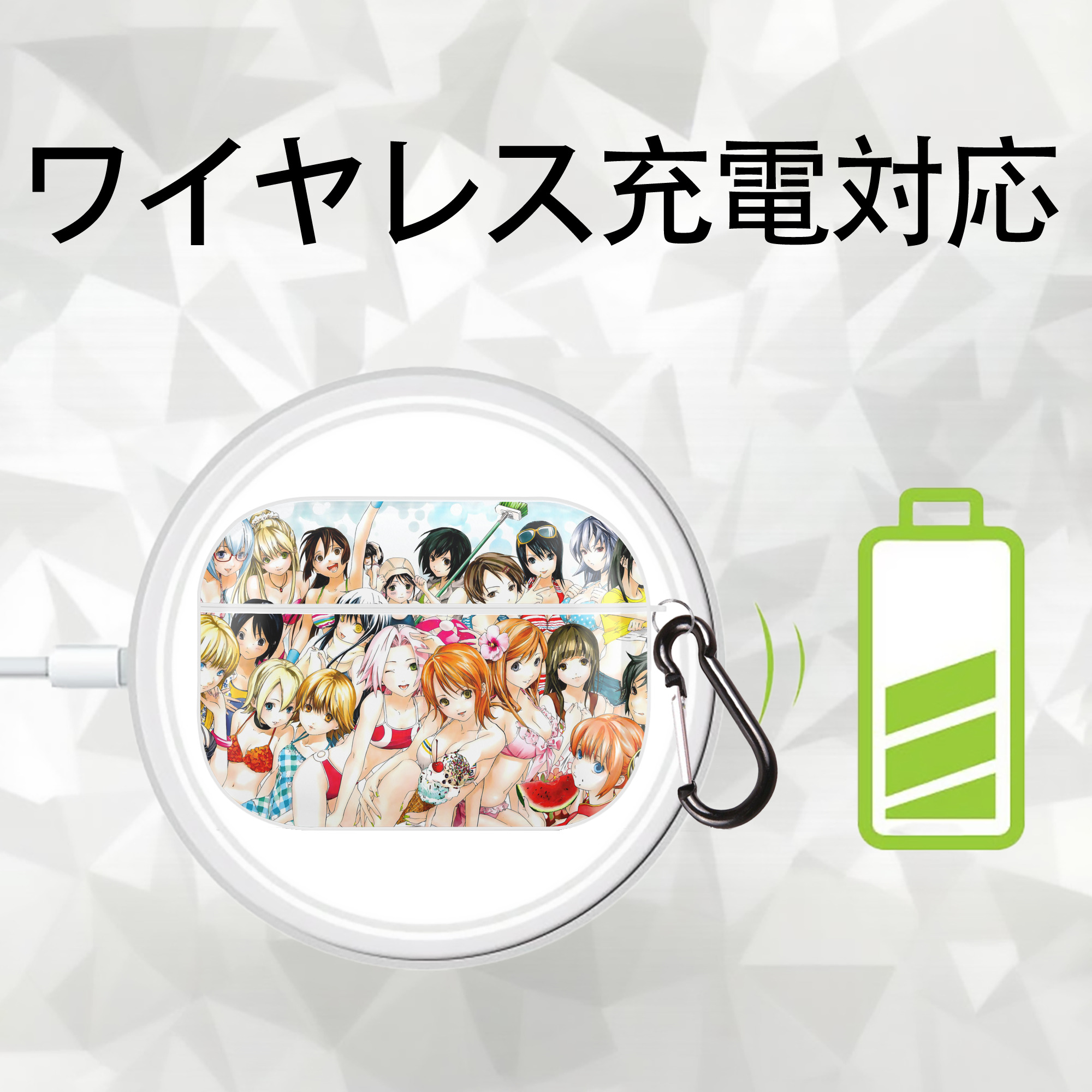 ぎんたま 坂田銀時（さかたぎんとき） 神楽 志村新八（しむら しんぱち） GINTAMA Sakata Gintoki Kagura Shimura Shinpachi 【AirPods Pro用】ハードシェル保護ケース 耐衝撃・防指紋・カラビナ付き商品仕様