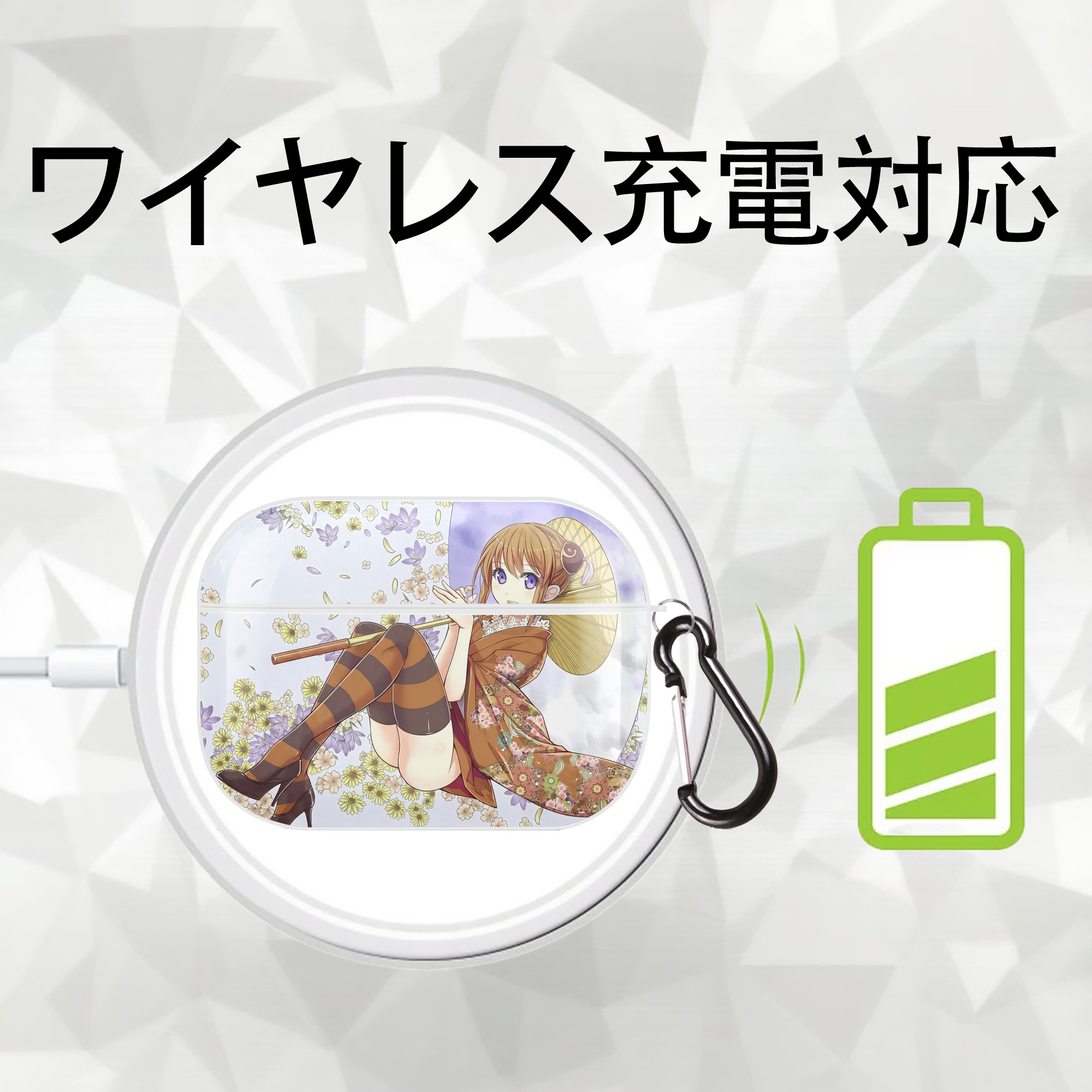 ぎんたま 坂田銀時（さかたぎんとき） 神楽 志村新八（しむら しんぱち） GINTAMA Sakata Gintoki Kagura Shimura Shinpachi 【AirPods Pro用】ハードシェル保護ケース 耐衝撃・防指紋・カラビナ付き商品仕様