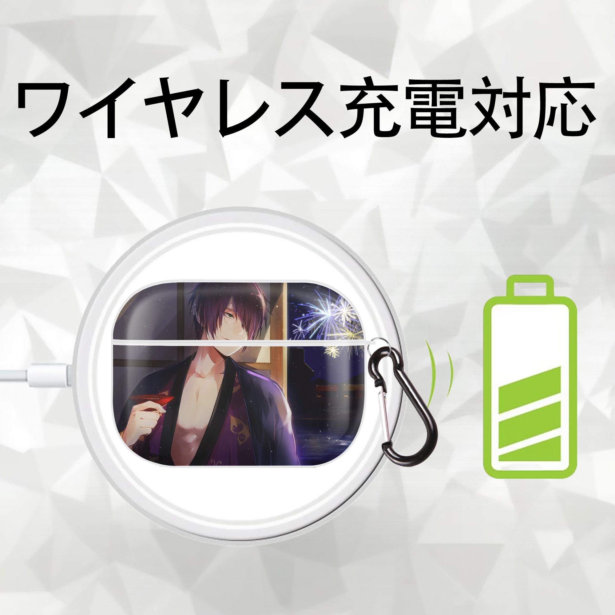 ぎんたま 坂田銀時（さかたぎんとき） 神楽 志村新八（しむら しんぱち） GINTAMA Sakata Gintoki Kagura Shimura Shinpachi 【AirPods Pro用】ハードシェル保護ケース 耐衝撃・防指紋・カラビナ付き商品仕様
