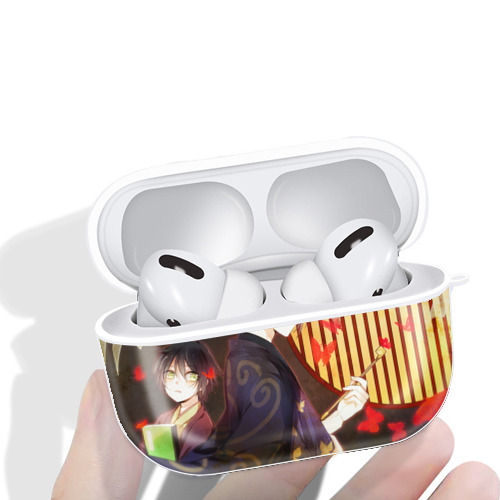 ぎんたま 坂田銀時（さかたぎんとき） 神楽 志村新八（しむら しんぱち） GINTAMA Sakata Gintoki Kagura Shimura Shinpachi 【AirPods Pro用】ハードシェル保護ケース 耐衝撃・防指紋・カラビナ付き商品仕様