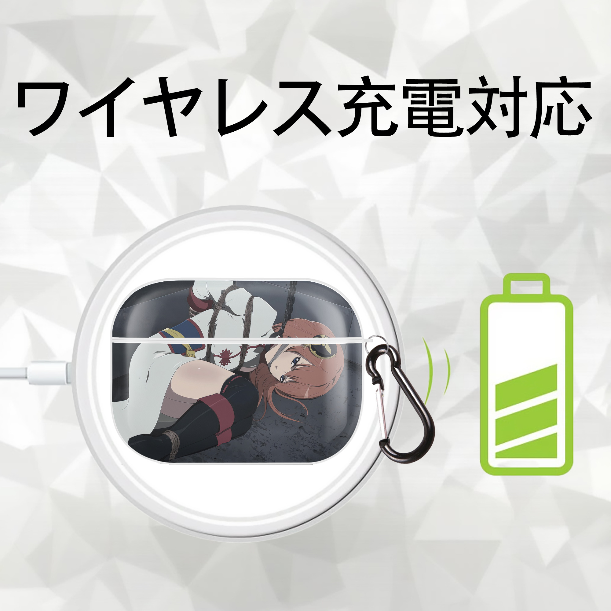 ぎんたま 坂田銀時（さかたぎんとき） 神楽 志村新八（しむら しんぱち） GINTAMA Sakata Gintoki Kagura Shimura Shinpachi 【AirPods Pro用】ハードシェル保護ケース 耐衝撃・防指紋・カラビナ付き商品仕様