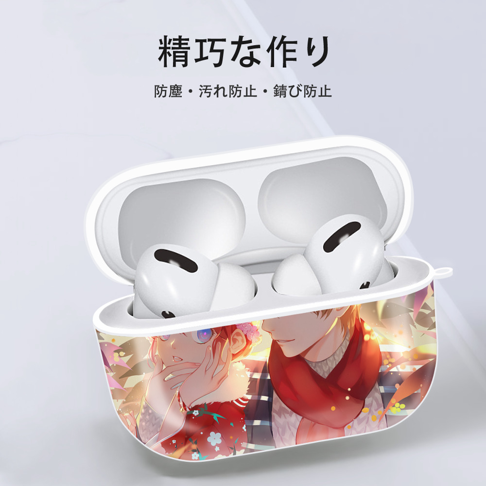 ぎんたま 坂田銀時（さかたぎんとき） 神楽 志村新八（しむら しんぱち） GINTAMA Sakata Gintoki Kagura Shimura Shinpachi 【AirPods Pro用】ハードシェル保護ケース 耐衝撃・防指紋・カラビナ付き商品仕様