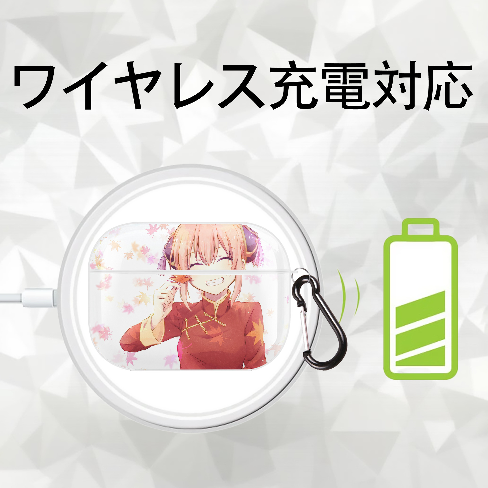 ぎんたま 坂田銀時（さかたぎんとき） 神楽 志村新八（しむら しんぱち） GINTAMA Sakata Gintoki Kagura Shimura Shinpachi 【AirPods Pro用】ハードシェル保護ケース 耐衝撃・防指紋・カラビナ付き商品仕様