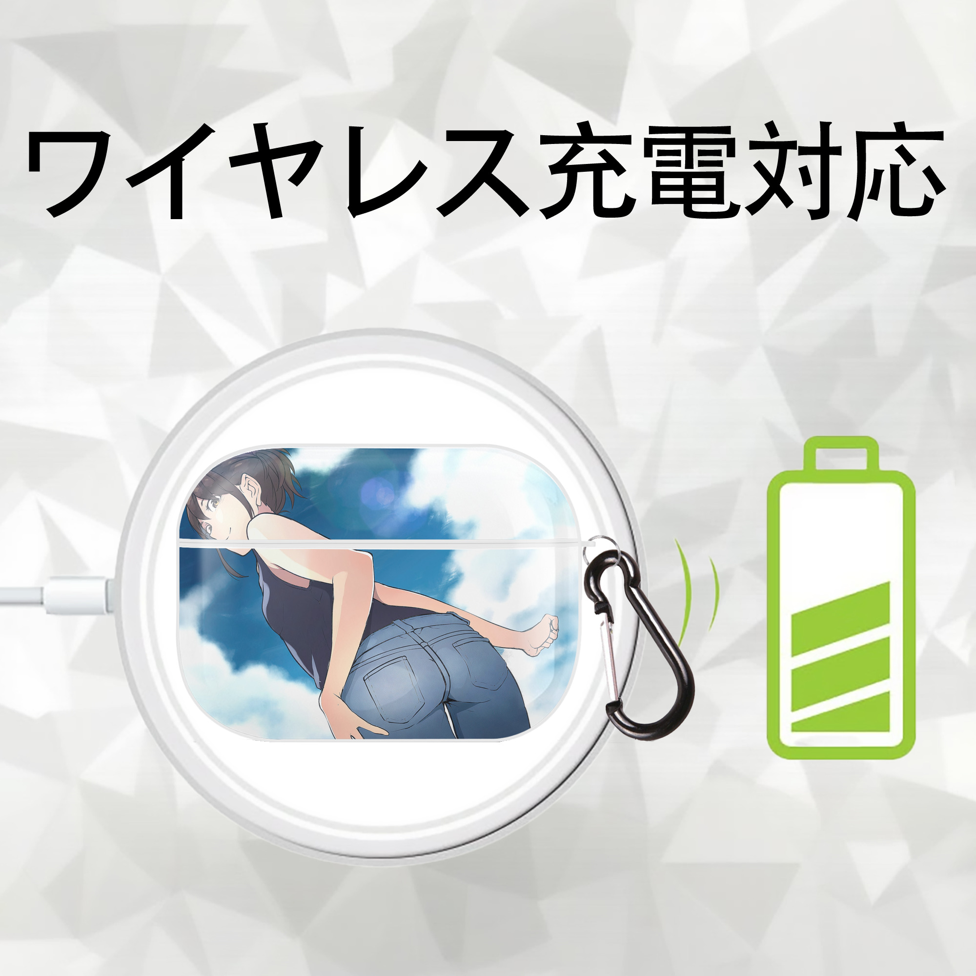 ぎんたま 坂田銀時（さかたぎんとき） 神楽 志村新八（しむら しんぱち） GINTAMA Sakata Gintoki Kagura Shimura Shinpachi 【AirPods Pro用】ハードシェル保護ケース 耐衝撃・防指紋・カラビナ付き商品仕様