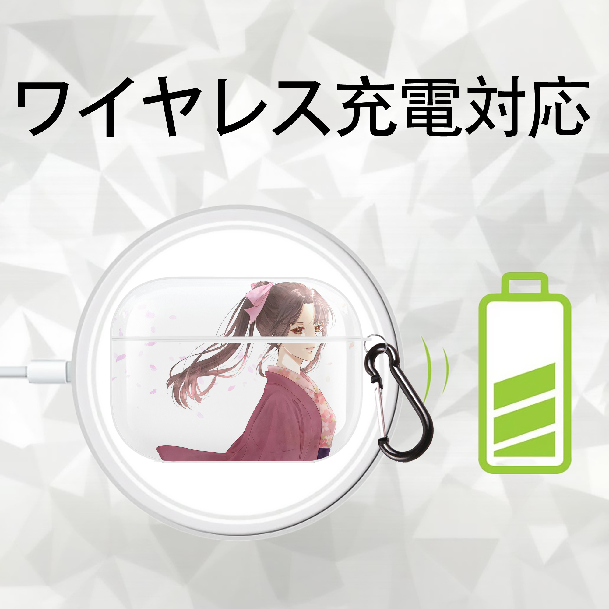 ぎんたま 坂田銀時（さかたぎんとき） 神楽 志村新八（しむら しんぱち） GINTAMA Sakata Gintoki Kagura Shimura Shinpachi 【AirPods Pro用】ハードシェル保護ケース 耐衝撃・防指紋・カラビナ付き商品仕様