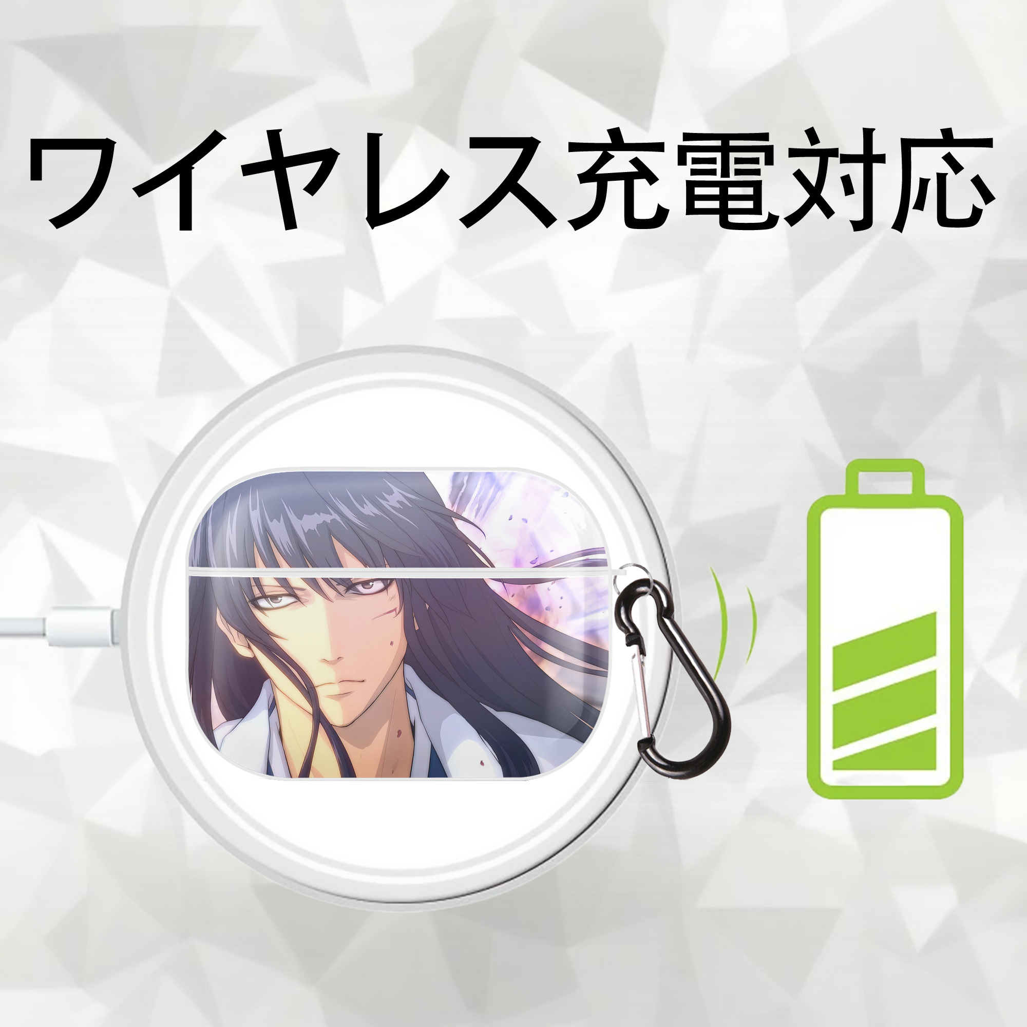 ぎんたま 坂田銀時（さかたぎんとき） 神楽 志村新八（しむら しんぱち） GINTAMA Sakata Gintoki Kagura Shimura Shinpachi 【AirPods Pro用】ハードシェル保護ケース 耐衝撃・防指紋・カラビナ付き商品仕様