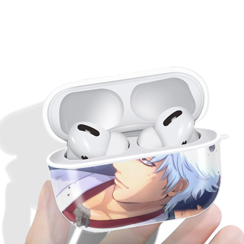 ぎんたま 坂田銀時（さかたぎんとき） 神楽 志村新八（しむら しんぱち） GINTAMA Sakata Gintoki Kagura Shimura Shinpachi 【AirPods Pro用】ハードシェル保護ケース 耐衝撃・防指紋・カラビナ付き商品仕様
