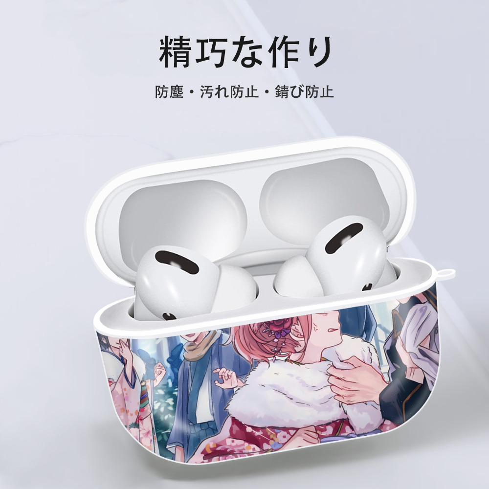 ぎんたま 坂田銀時（さかたぎんとき） 神楽 志村新八（しむら しんぱち） GINTAMA Sakata Gintoki Kagura Shimura Shinpachi 【AirPods Pro用】ハードシェル保護ケース 耐衝撃・防指紋・カラビナ付き商品仕様