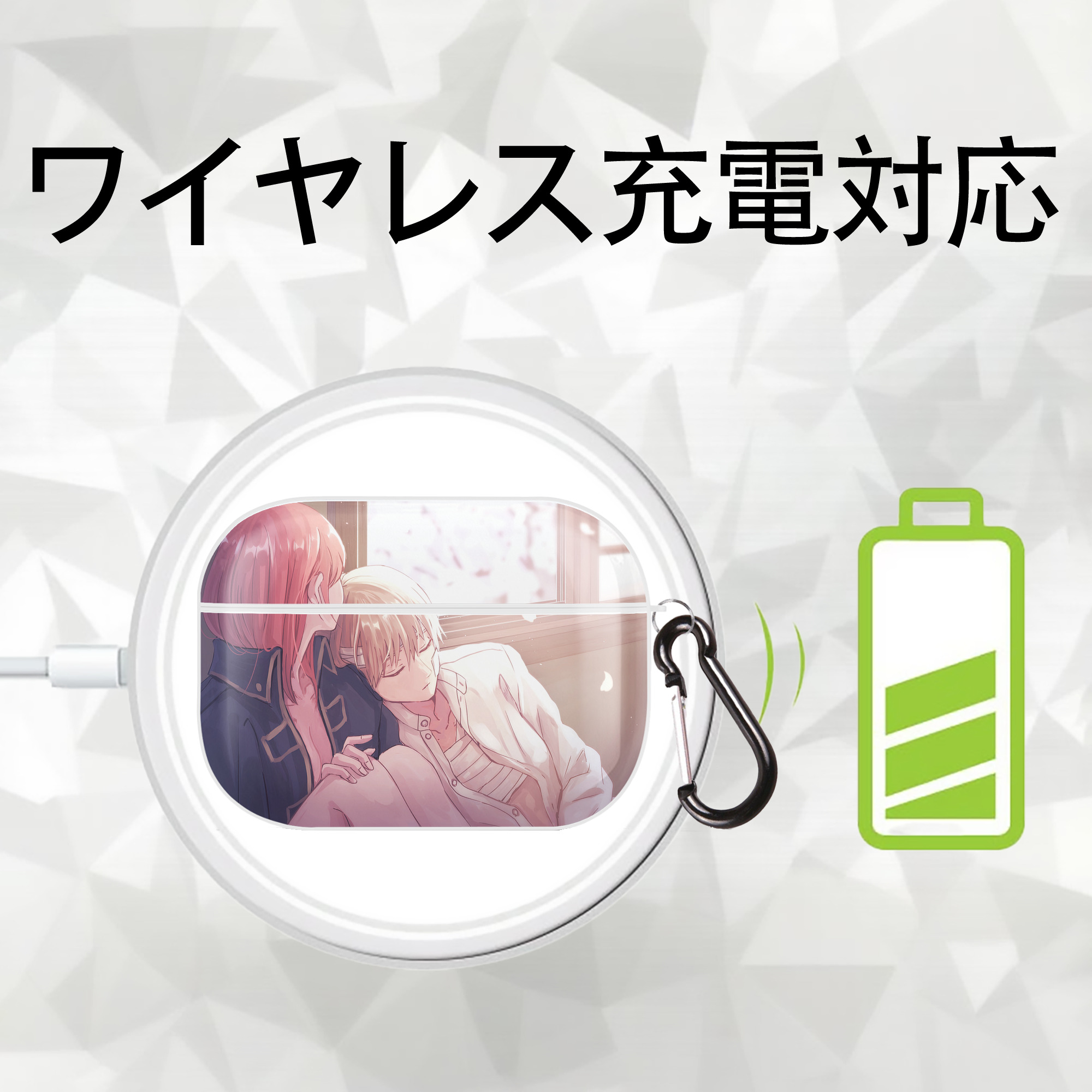 ぎんたま 坂田銀時（さかたぎんとき） 神楽 志村新八（しむら しんぱち） GINTAMA Sakata Gintoki Kagura Shimura Shinpachi 【AirPods Pro用】ハードシェル保護ケース 耐衝撃・防指紋・カラビナ付き商品仕様