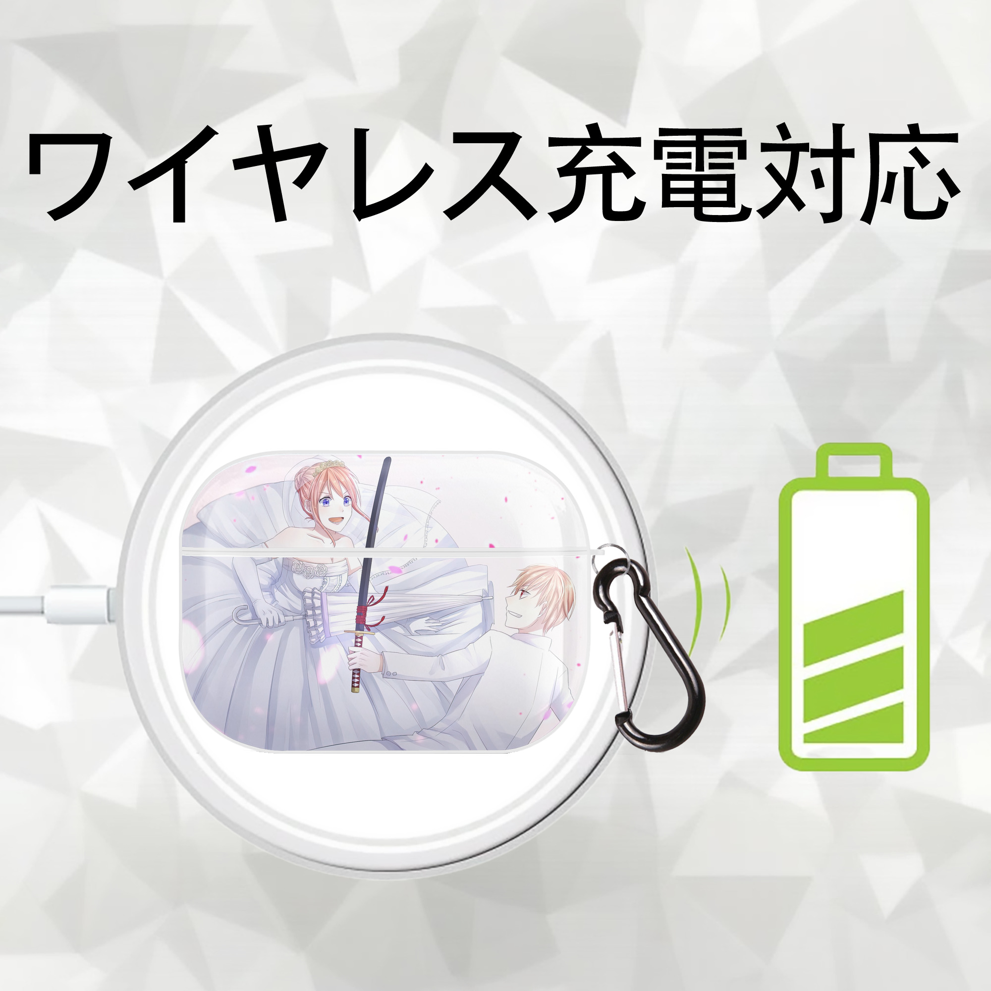 ぎんたま 坂田銀時（さかたぎんとき） 神楽 志村新八（しむら しんぱち） GINTAMA Sakata Gintoki Kagura Shimura Shinpachi 【AirPods Pro用】ハードシェル保護ケース 耐衝撃・防指紋・カラビナ付き商品仕様