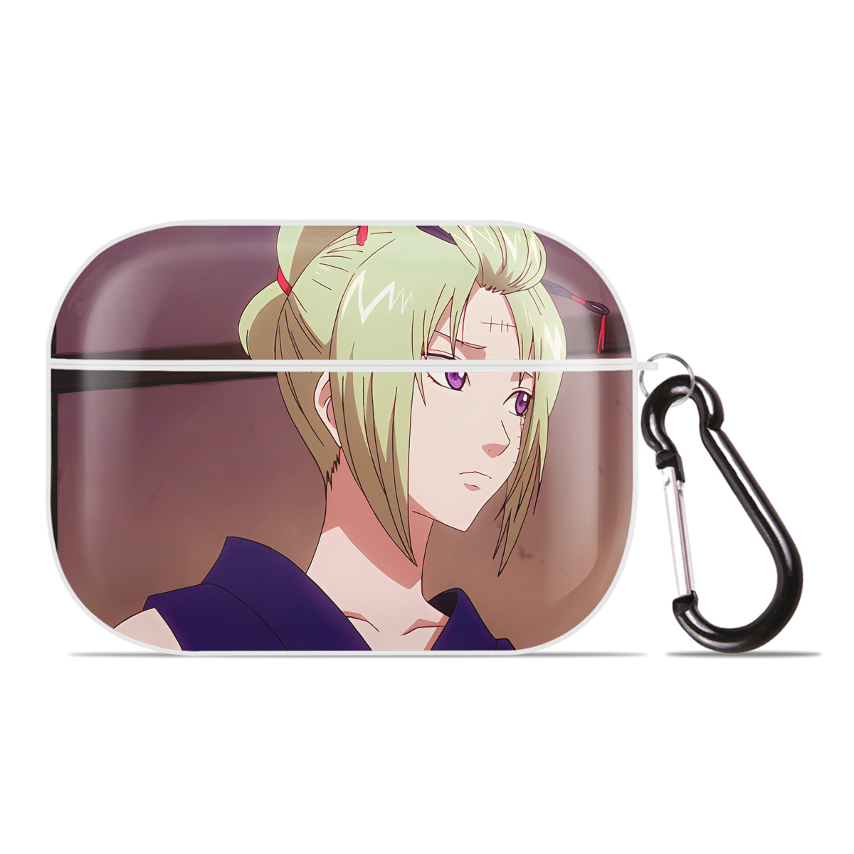 （画像用） ぎんたま 坂田銀時（さかたぎんとき） 神楽 志村新八（しむら しんぱち） GINTAMA Sakata Gintoki Kagura Shimura Shinpachi 【AirPods Pro用】ハードシェル保護ケース 耐衝撃・防指紋・カラビナ付き商品仕様