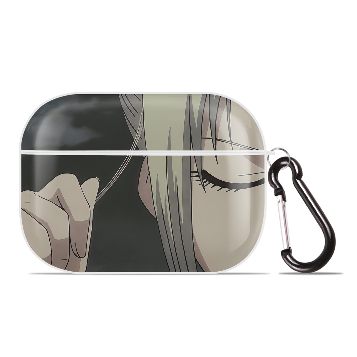 （画像用） ぎんたま 坂田銀時（さかたぎんとき） 神楽 志村新八（しむら しんぱち） GINTAMA Sakata Gintoki Kagura Shimura Shinpachi 【AirPods Pro用】ハードシェル保護ケース 耐衝撃・防指紋・カラビナ付き商品仕様
