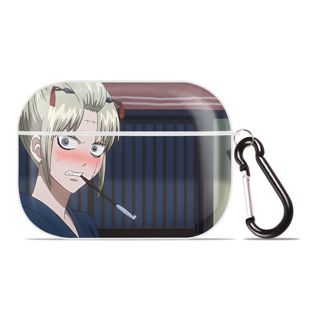 （画像用） ぎんたま 坂田銀時（さかたぎんとき） 神楽 志村新八（しむら しんぱち） GINTAMA Sakata Gintoki Kagura Shimura Shinpachi 【AirPods Pro用】ハードシェル保護ケース 耐衝撃・防指紋・カラビナ付き商品仕様