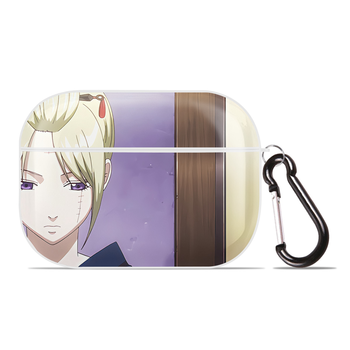 （画像用） ぎんたま 坂田銀時（さかたぎんとき） 神楽 志村新八（しむら しんぱち） GINTAMA Sakata Gintoki Kagura Shimura Shinpachi 【AirPods Pro用】ハードシェル保護ケース 耐衝撃・防指紋・カラビナ付き商品仕様