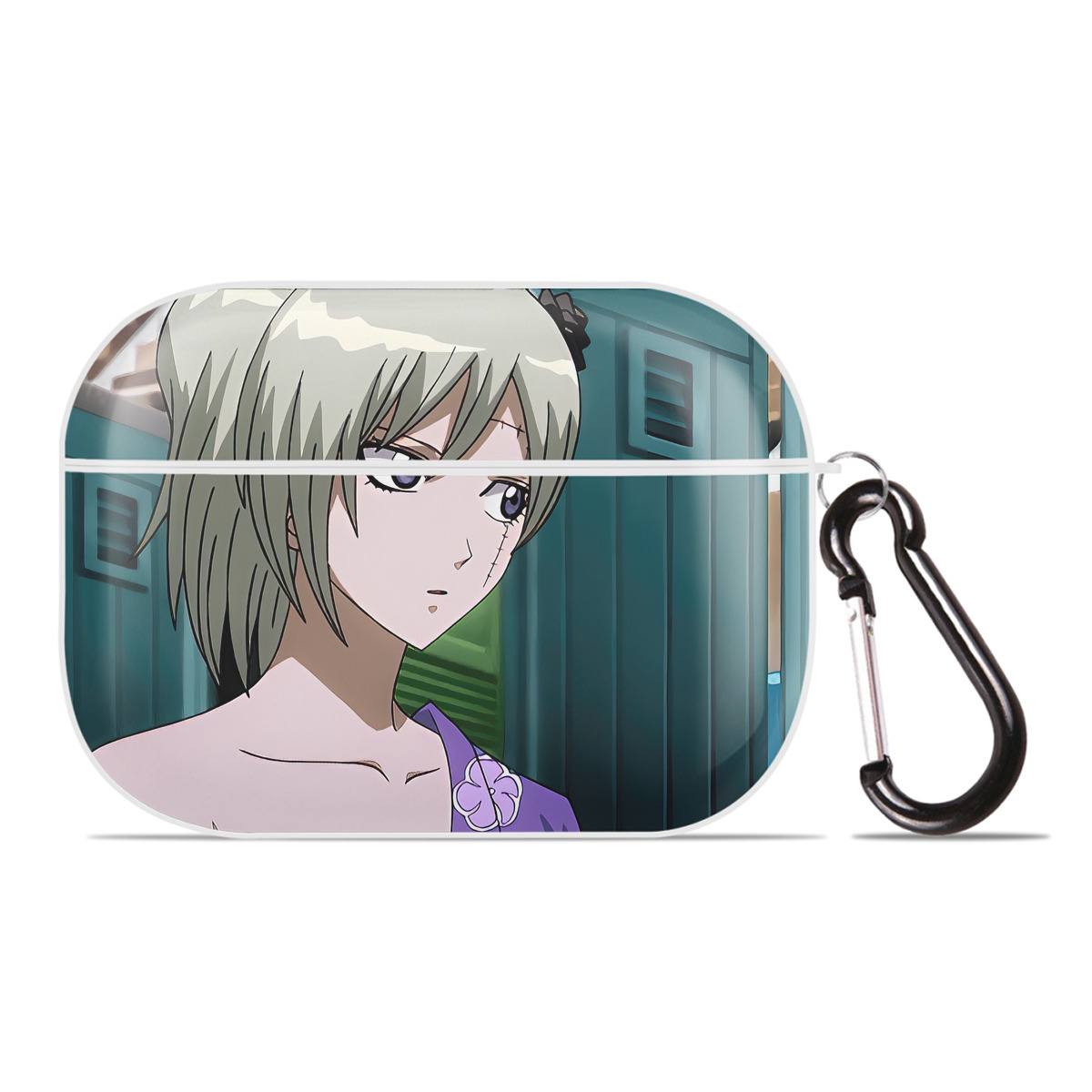 （画像用） ぎんたま 坂田銀時（さかたぎんとき） 神楽 志村新八（しむら しんぱち） GINTAMA Sakata Gintoki Kagura Shimura Shinpachi 【AirPods Pro用】ハードシェル保護ケース 耐衝撃・防指紋・カラビナ付き商品仕様
