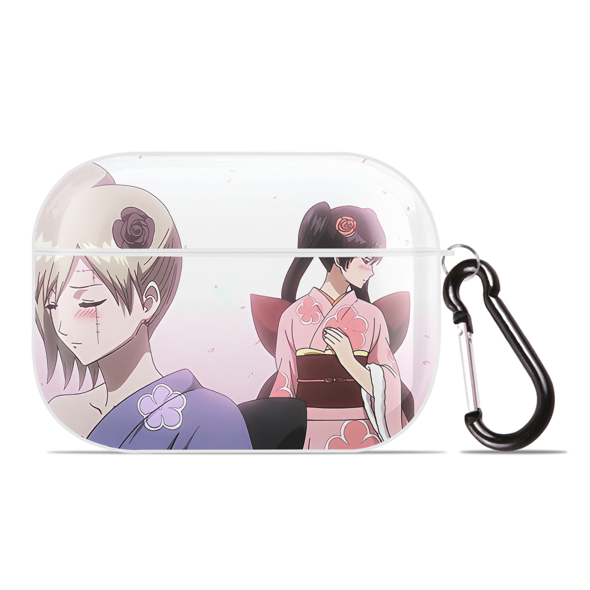 （画像用） ぎんたま 坂田銀時（さかたぎんとき） 神楽 志村新八（しむら しんぱち） GINTAMA Sakata Gintoki Kagura Shimura Shinpachi 【AirPods Pro用】ハードシェル保護ケース 耐衝撃・防指紋・カラビナ付き商品仕様