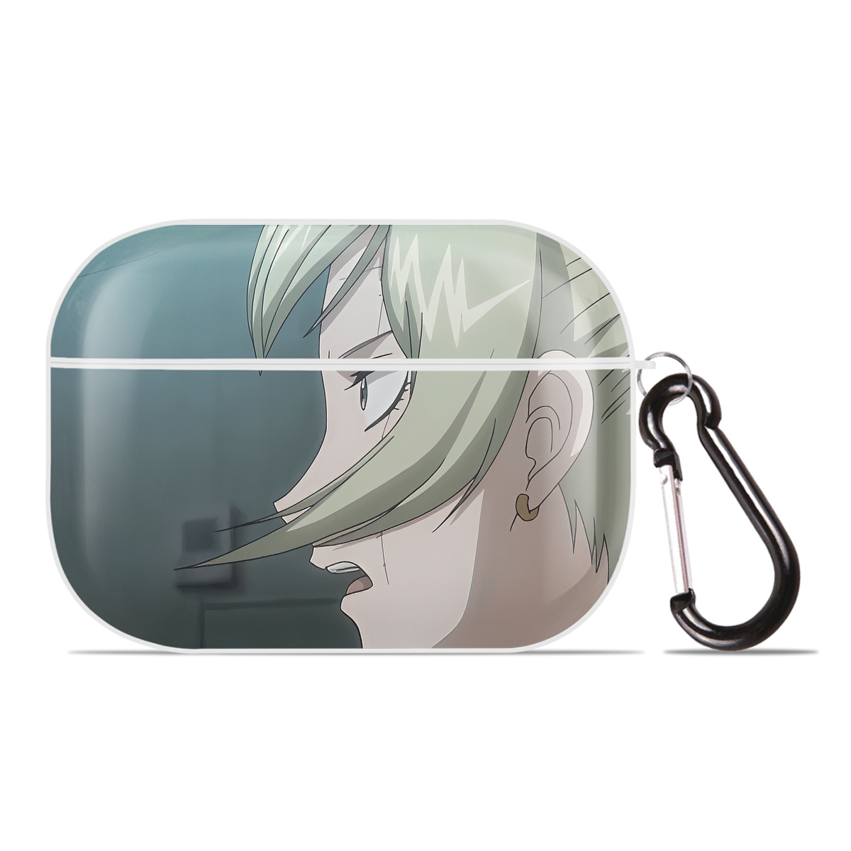（画像用） ぎんたま 坂田銀時（さかたぎんとき） 神楽 志村新八（しむら しんぱち） GINTAMA Sakata Gintoki Kagura Shimura Shinpachi 【AirPods Pro用】ハードシェル保護ケース 耐衝撃・防指紋・カラビナ付き商品仕様
