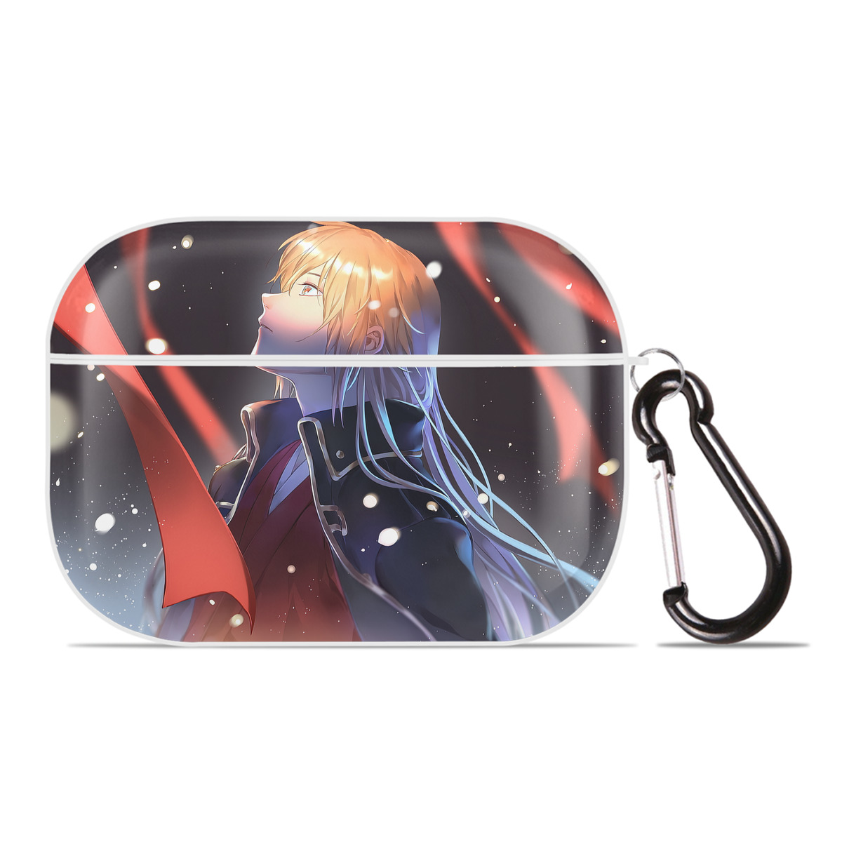 （画像用） ぎんたま 坂田銀時（さかたぎんとき） 神楽 志村新八（しむら しんぱち） GINTAMA Sakata Gintoki Kagura Shimura Shinpachi 【AirPods Pro用】ハードシェル保護ケース 耐衝撃・防指紋・カラビナ付き商品仕様