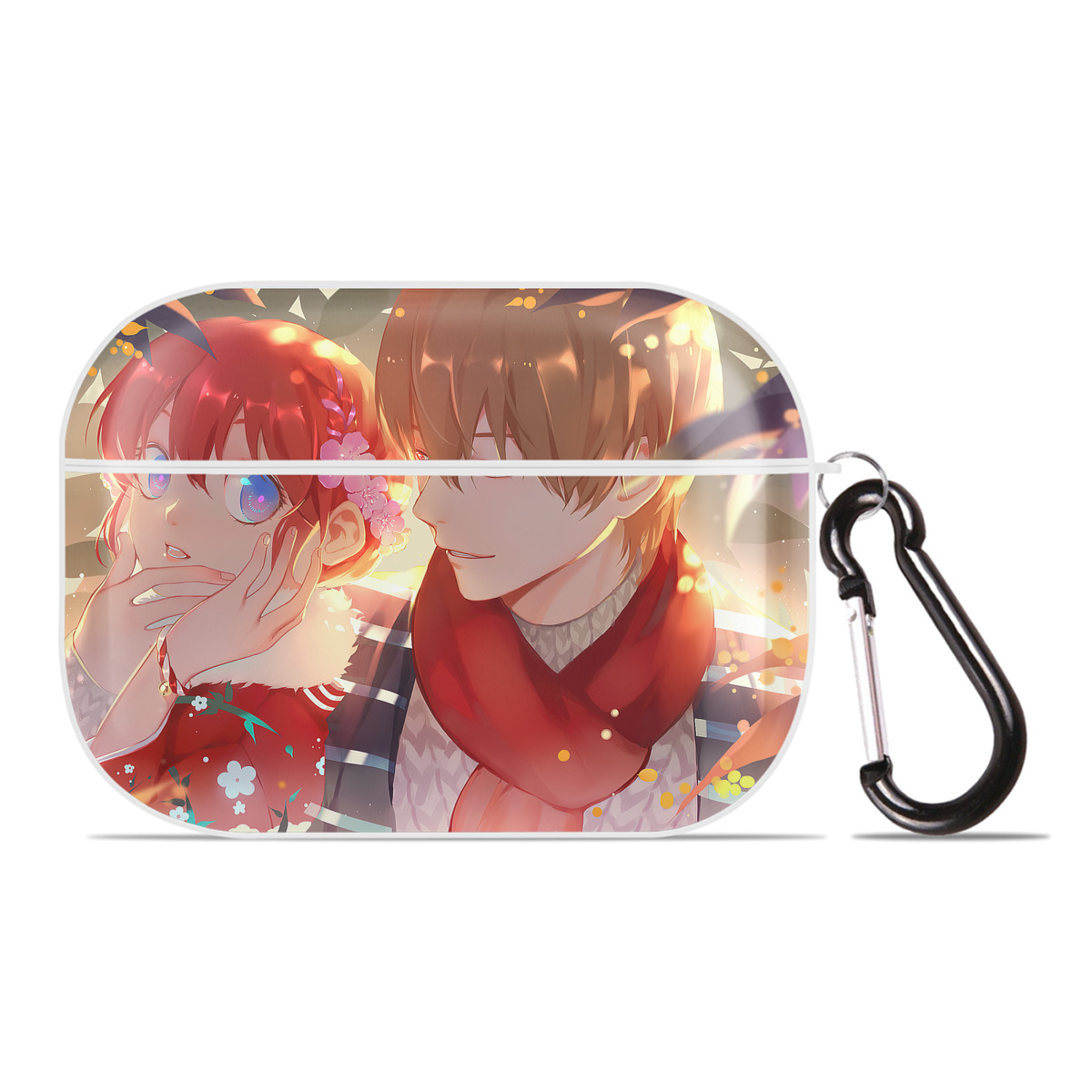 （画像用） ぎんたま 坂田銀時（さかたぎんとき） 神楽 志村新八（しむら しんぱち） GINTAMA Sakata Gintoki Kagura Shimura Shinpachi 【AirPods Pro用】ハードシェル保護ケース 耐衝撃・防指紋・カラビナ付き商品仕様