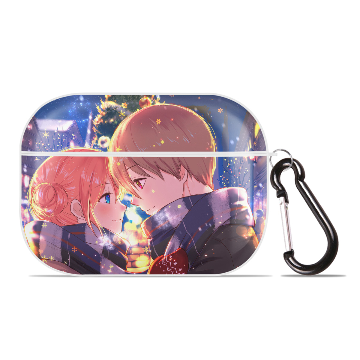 （画像用） ぎんたま 坂田銀時（さかたぎんとき） 神楽 志村新八（しむら しんぱち） GINTAMA Sakata Gintoki Kagura Shimura Shinpachi 【AirPods Pro用】ハードシェル保護ケース 耐衝撃・防指紋・カラビナ付き商品仕様