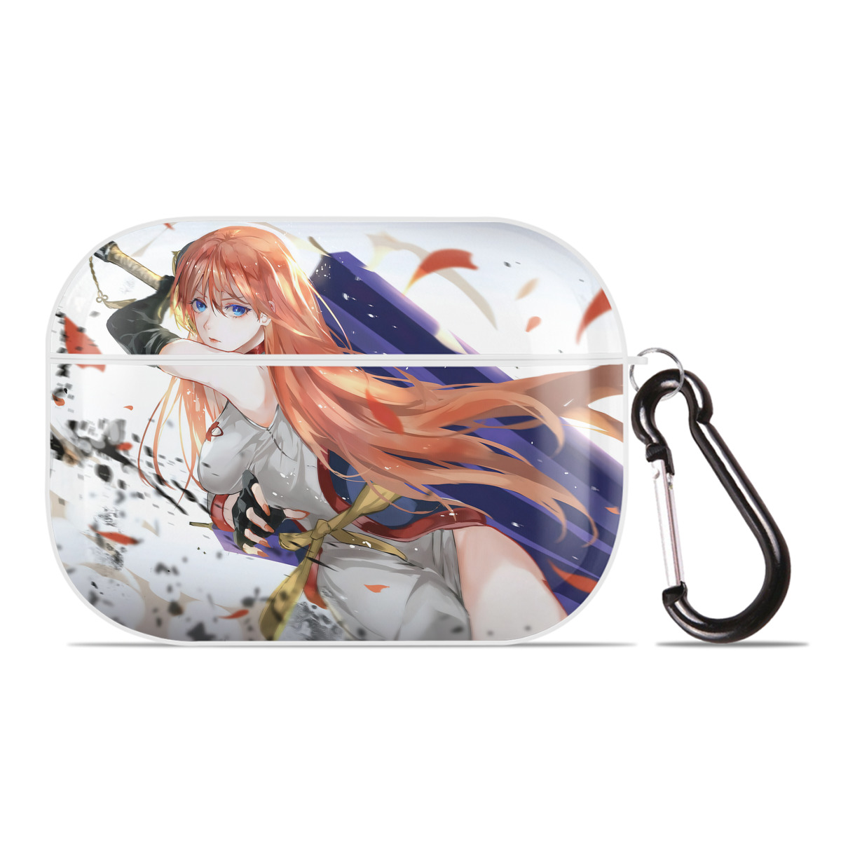 （画像用） ぎんたま 坂田銀時（さかたぎんとき） 神楽 志村新八（しむら しんぱち） GINTAMA Sakata Gintoki Kagura Shimura Shinpachi 【AirPods Pro用】ハードシェル保護ケース 耐衝撃・防指紋・カラビナ付き商品仕様