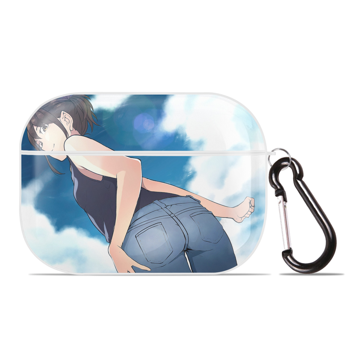 （画像用） ぎんたま 坂田銀時（さかたぎんとき） 神楽 志村新八（しむら しんぱち） GINTAMA Sakata Gintoki Kagura Shimura Shinpachi 【AirPods Pro用】ハードシェル保護ケース 耐衝撃・防指紋・カラビナ付き商品仕様
