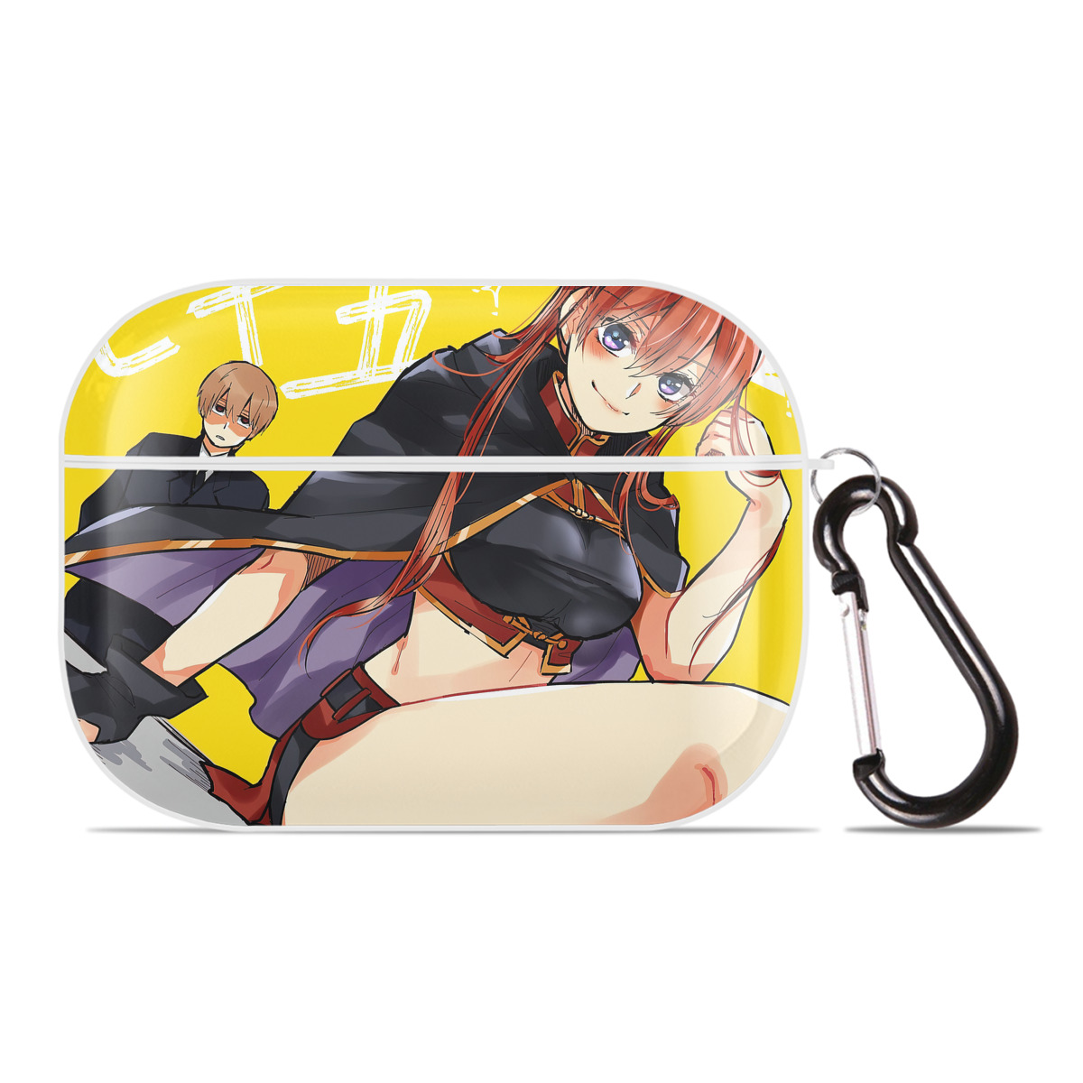 （画像用） ぎんたま 坂田銀時（さかたぎんとき） 神楽 志村新八（しむら しんぱち） GINTAMA Sakata Gintoki Kagura Shimura Shinpachi 【AirPods Pro用】ハードシェル保護ケース 耐衝撃・防指紋・カラビナ付き商品仕様