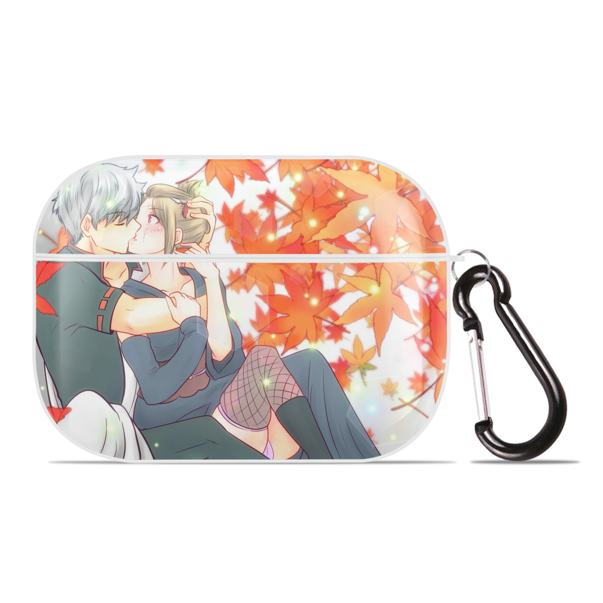 （画像用） ぎんたま 坂田銀時（さかたぎんとき） 神楽 志村新八（しむら しんぱち） GINTAMA Sakata Gintoki Kagura Shimura Shinpachi 【AirPods Pro用】ハードシェル保護ケース 耐衝撃・防指紋・カラビナ付き商品仕様