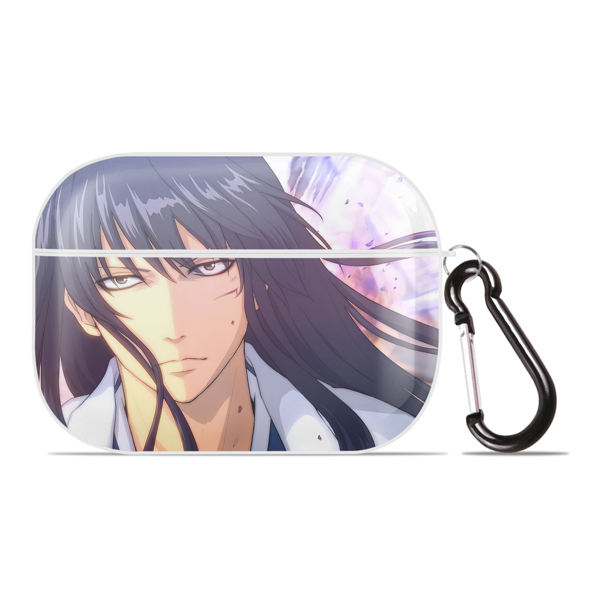 （画像用） ぎんたま 坂田銀時（さかたぎんとき） 神楽 志村新八（しむら しんぱち） GINTAMA Sakata Gintoki Kagura Shimura Shinpachi 【AirPods Pro用】ハードシェル保護ケース 耐衝撃・防指紋・カラビナ付き商品仕様