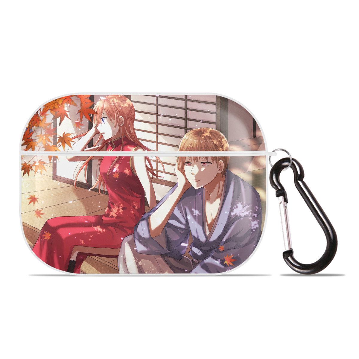 （画像用） ぎんたま 坂田銀時（さかたぎんとき） 神楽 志村新八（しむら しんぱち） GINTAMA Sakata Gintoki Kagura Shimura Shinpachi 【AirPods Pro用】ハードシェル保護ケース 耐衝撃・防指紋・カラビナ付き商品仕様
