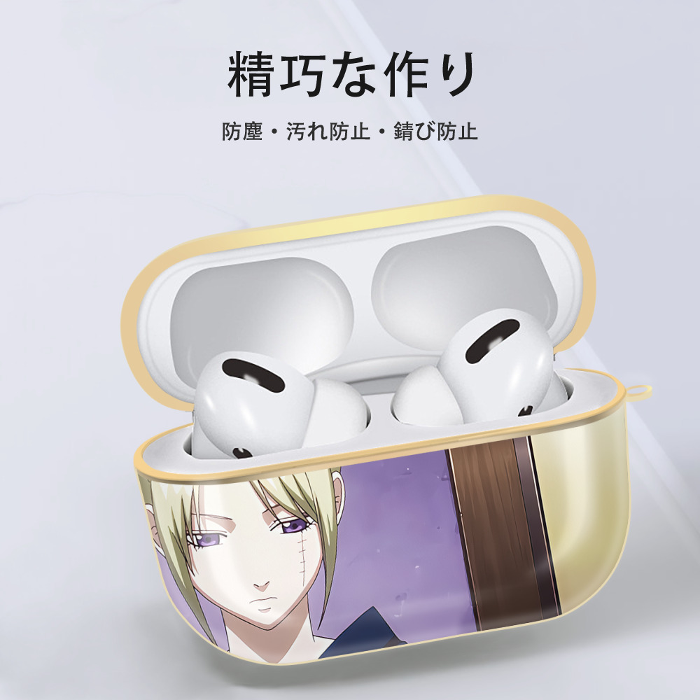 ぎんたま 坂田銀時（さかたぎんとき） 神楽 志村新八（しむら しんぱち） GINTAMA Sakata Gintoki Kagura Shimura Shinpachi 【AirPods Pro用】ハードシェル保護ケース｜耐衝撃・防指紋・カラビナ付き商品仕様