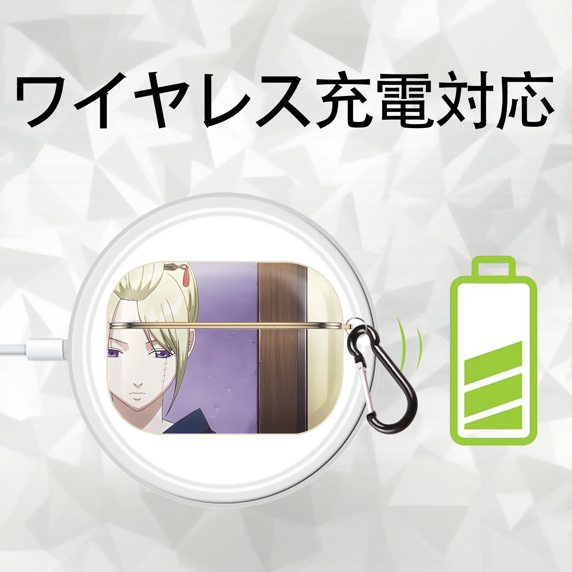 ぎんたま 坂田銀時（さかたぎんとき） 神楽 志村新八（しむら しんぱち） GINTAMA Sakata Gintoki Kagura Shimura Shinpachi 【AirPods Pro用】ハードシェル保護ケース｜耐衝撃・防指紋・カラビナ付き商品仕様