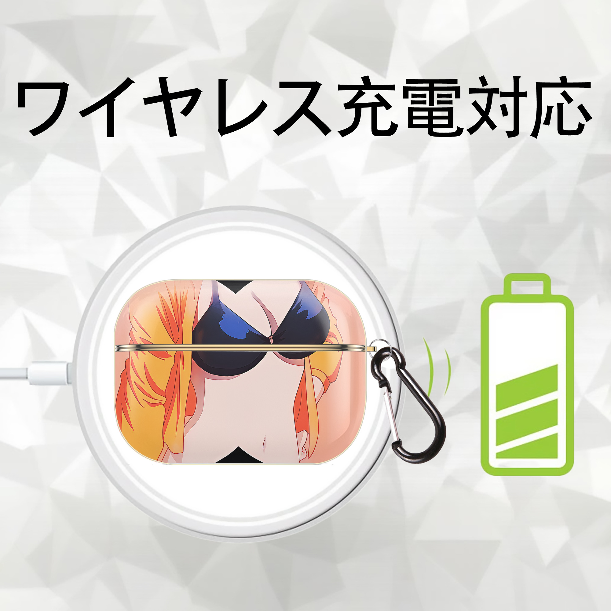 ぎんたま 坂田銀時（さかたぎんとき） 神楽 志村新八（しむら しんぱち） GINTAMA Sakata Gintoki Kagura Shimura Shinpachi 【AirPods Pro用】ハードシェル保護ケース｜耐衝撃・防指紋・カラビナ付き商品仕様