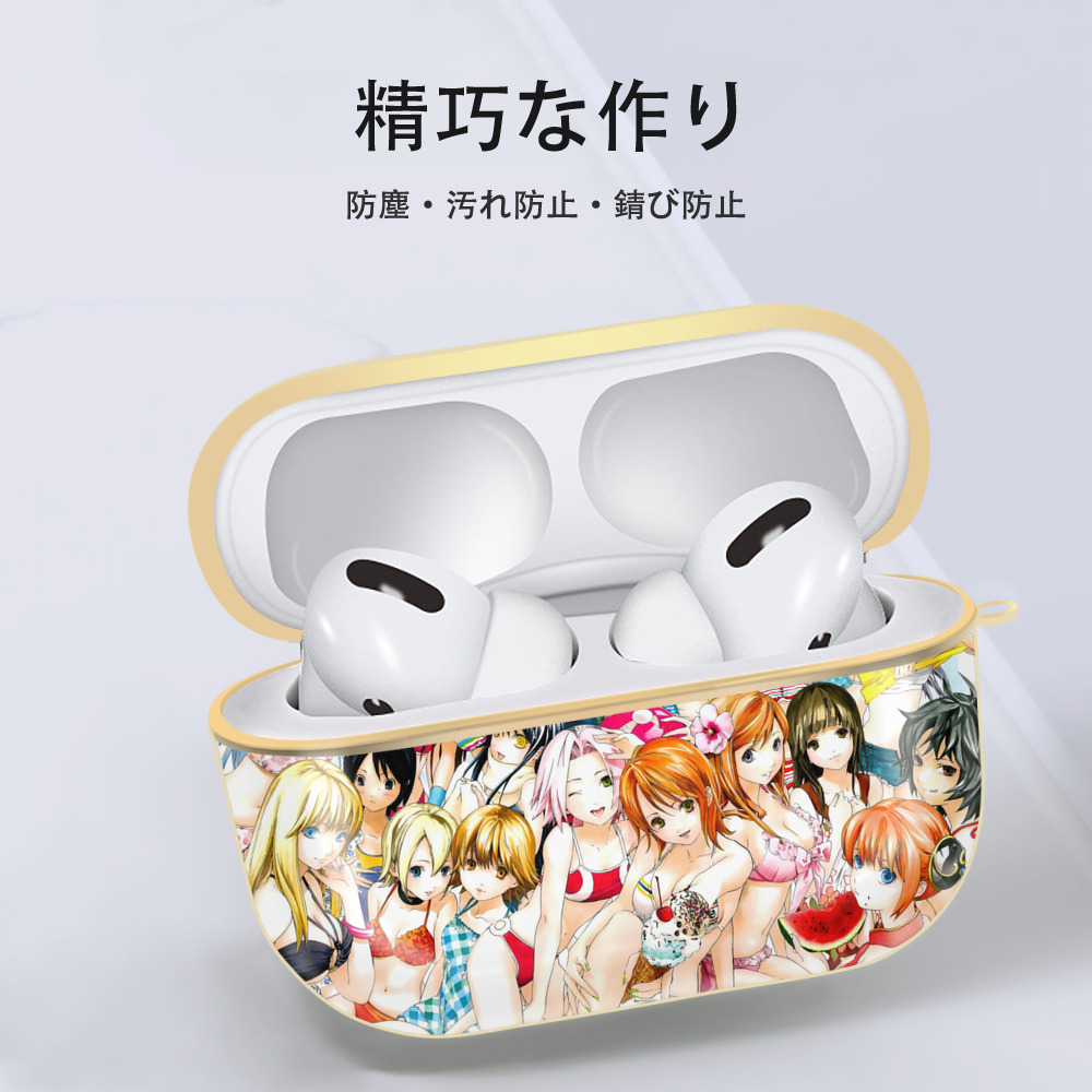 ぎんたま 坂田銀時（さかたぎんとき） 神楽 志村新八（しむら しんぱち） GINTAMA Sakata Gintoki Kagura Shimura Shinpachi 【AirPods Pro用】ハードシェル保護ケース｜耐衝撃・防指紋・カラビナ付き商品仕様