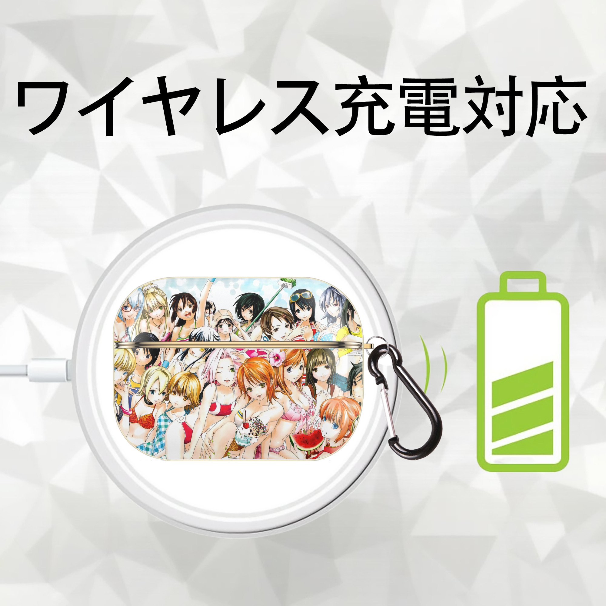 ぎんたま 坂田銀時（さかたぎんとき） 神楽 志村新八（しむら しんぱち） GINTAMA Sakata Gintoki Kagura Shimura Shinpachi 【AirPods Pro用】ハードシェル保護ケース｜耐衝撃・防指紋・カラビナ付き商品仕様