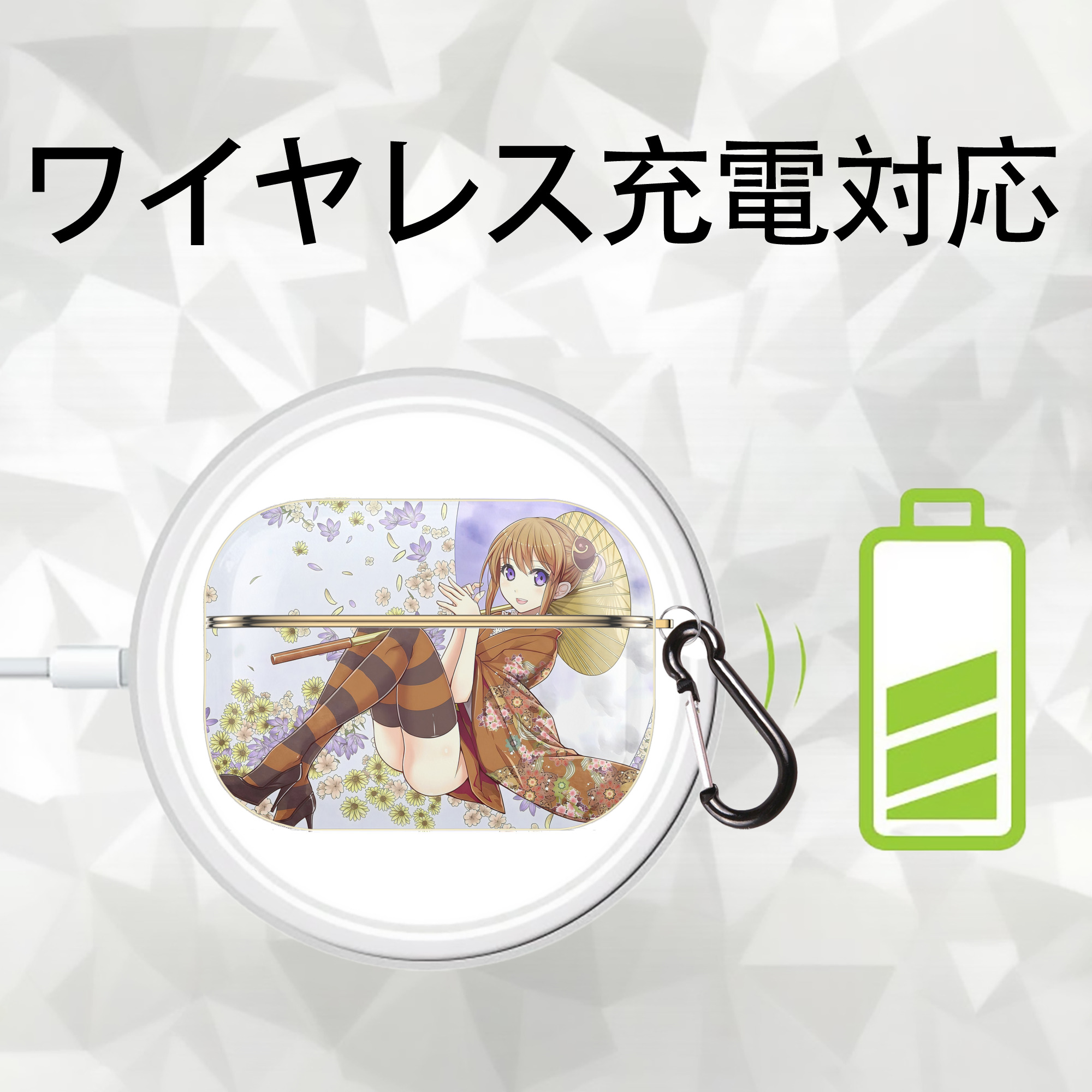 ぎんたま 坂田銀時（さかたぎんとき） 神楽 志村新八（しむら しんぱち） GINTAMA Sakata Gintoki Kagura Shimura Shinpachi 【AirPods Pro用】ハードシェル保護ケース｜耐衝撃・防指紋・カラビナ付き商品仕様