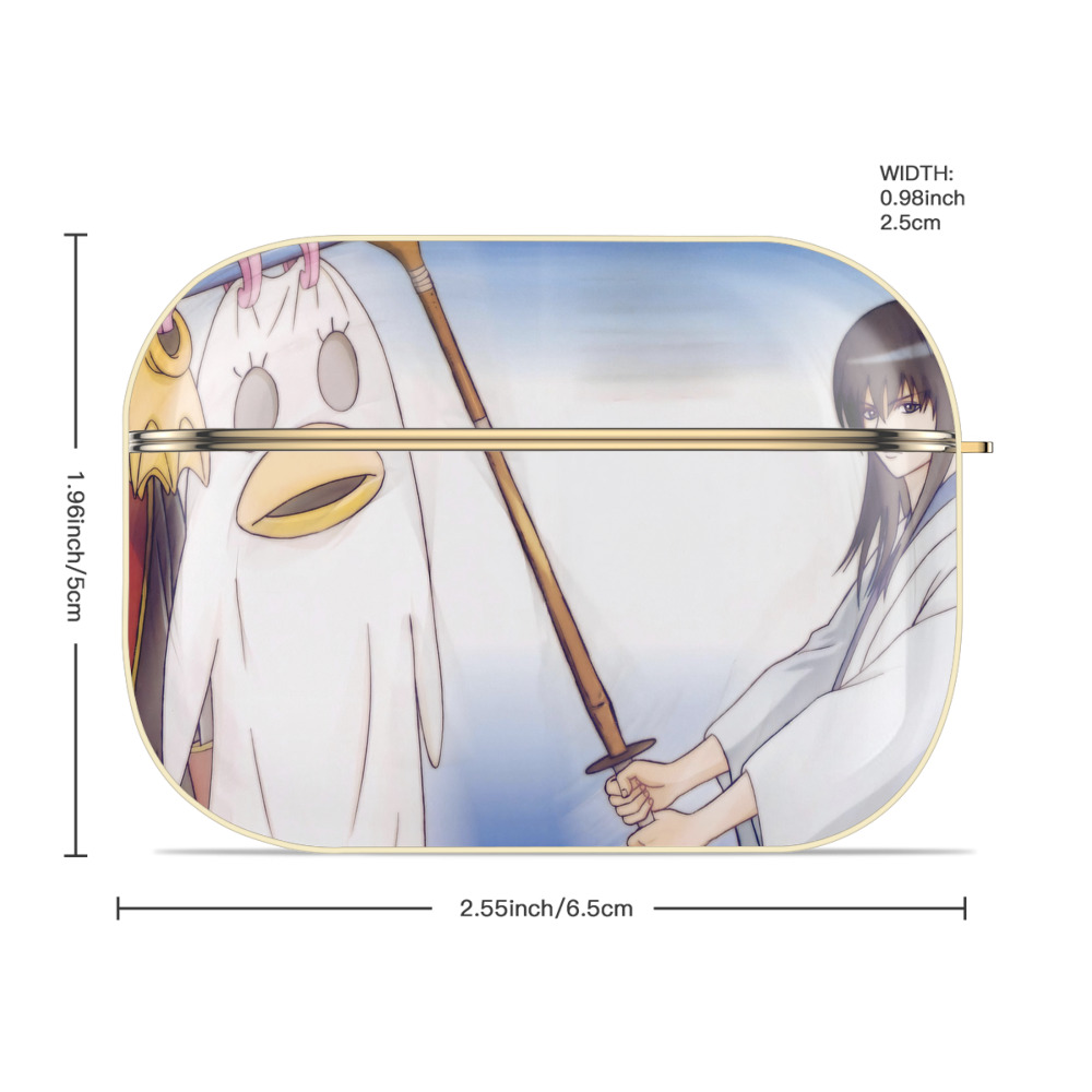 ぎんたま 坂田銀時（さかたぎんとき） 神楽 志村新八（しむら しんぱち） GINTAMA Sakata Gintoki Kagura Shimura Shinpachi 【AirPods Pro用】ハードシェル保護ケース｜耐衝撃・防指紋・カラビナ付き商品仕様