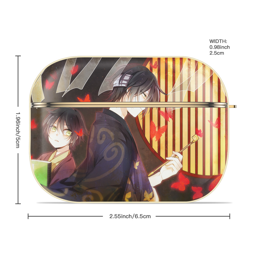 ぎんたま 坂田銀時（さかたぎんとき） 神楽 志村新八（しむら しんぱち） GINTAMA Sakata Gintoki Kagura Shimura Shinpachi 【AirPods Pro用】ハードシェル保護ケース｜耐衝撃・防指紋・カラビナ付き商品仕様