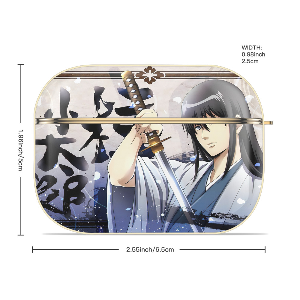 ぎんたま 坂田銀時（さかたぎんとき） 神楽 志村新八（しむら しんぱち） GINTAMA Sakata Gintoki Kagura Shimura Shinpachi 【AirPods Pro用】ハードシェル保護ケース｜耐衝撃・防指紋・カラビナ付き商品仕様