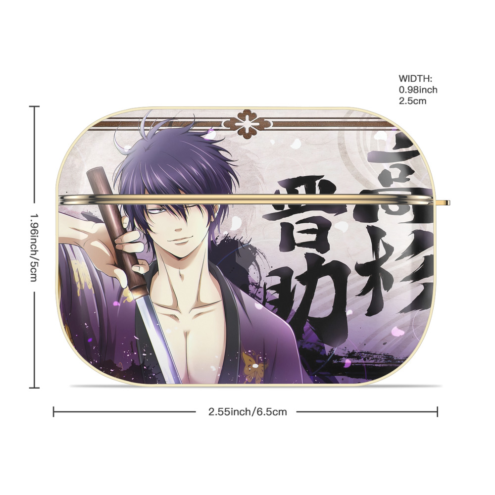 ぎんたま 坂田銀時（さかたぎんとき） 神楽 志村新八（しむら しんぱち） GINTAMA Sakata Gintoki Kagura Shimura Shinpachi 【AirPods Pro用】ハードシェル保護ケース｜耐衝撃・防指紋・カラビナ付き商品仕様