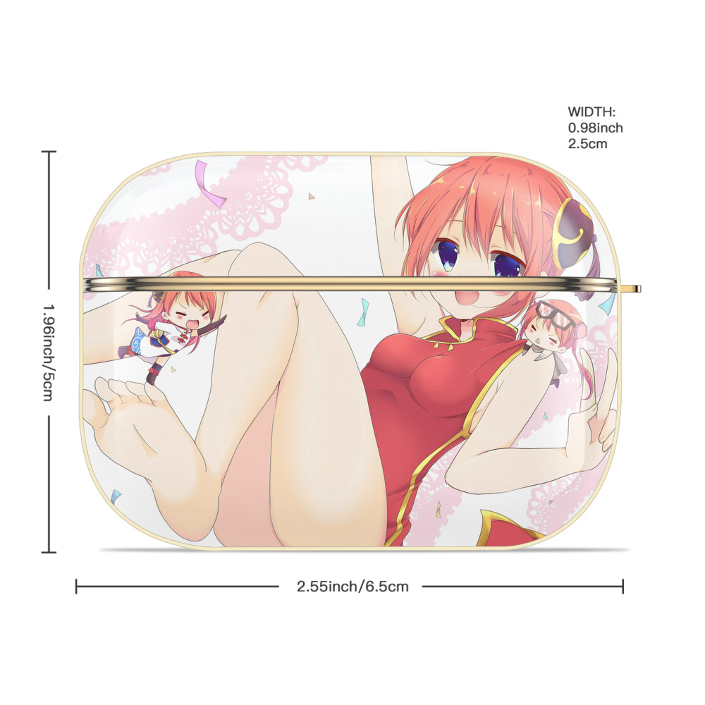 ぎんたま 坂田銀時（さかたぎんとき） 神楽 志村新八（しむら しんぱち） GINTAMA Sakata Gintoki Kagura Shimura Shinpachi 【AirPods Pro用】ハードシェル保護ケース｜耐衝撃・防指紋・カラビナ付き商品仕様