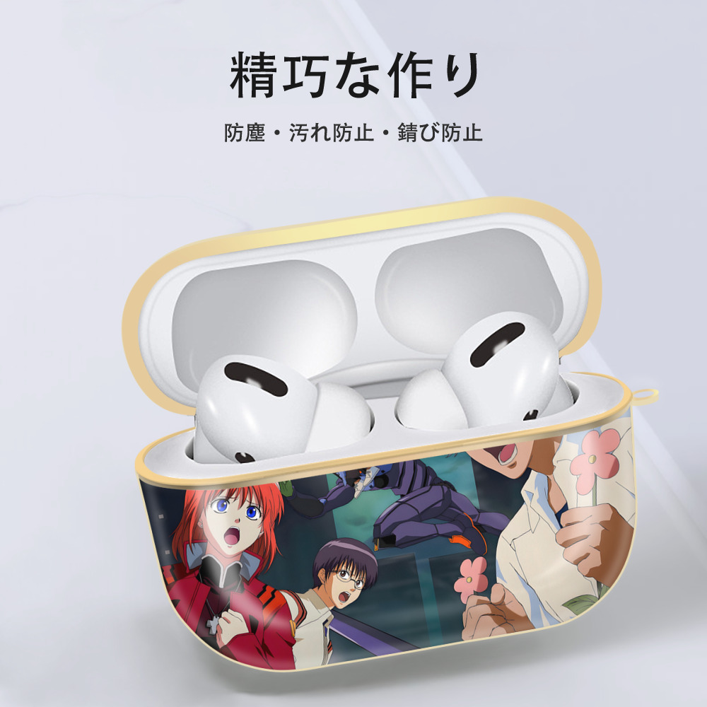 ぎんたま 坂田銀時（さかたぎんとき） 神楽 志村新八（しむら しんぱち） GINTAMA Sakata Gintoki Kagura Shimura Shinpachi 【AirPods Pro用】ハードシェル保護ケース｜耐衝撃・防指紋・カラビナ付き商品仕様