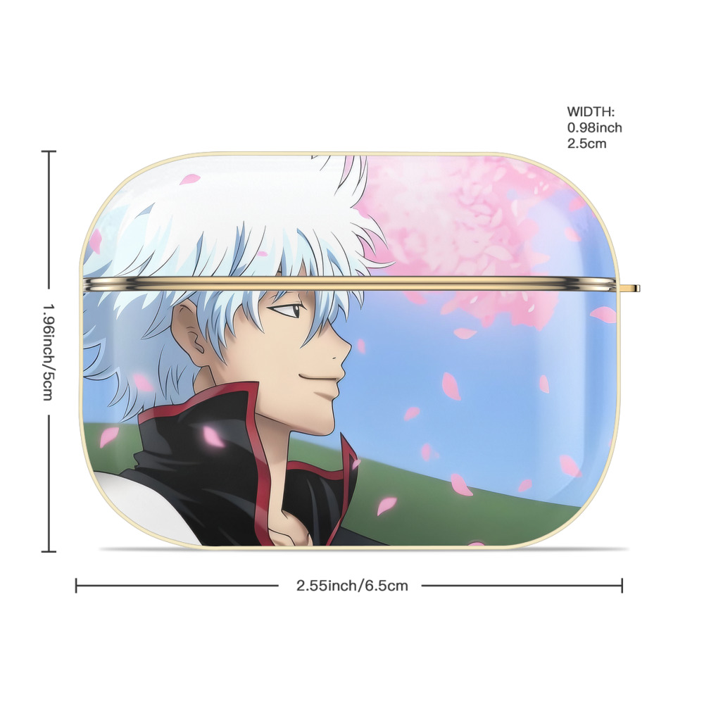 ぎんたま 坂田銀時（さかたぎんとき） 神楽 志村新八（しむら しんぱち） GINTAMA Sakata Gintoki Kagura Shimura Shinpachi 【AirPods Pro用】ハードシェル保護ケース｜耐衝撃・防指紋・カラビナ付き商品仕様