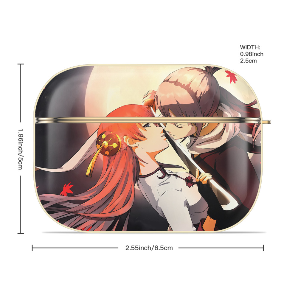 ぎんたま 坂田銀時（さかたぎんとき） 神楽 志村新八（しむら しんぱち） GINTAMA Sakata Gintoki Kagura Shimura Shinpachi 【AirPods Pro用】ハードシェル保護ケース｜耐衝撃・防指紋・カラビナ付き商品仕様